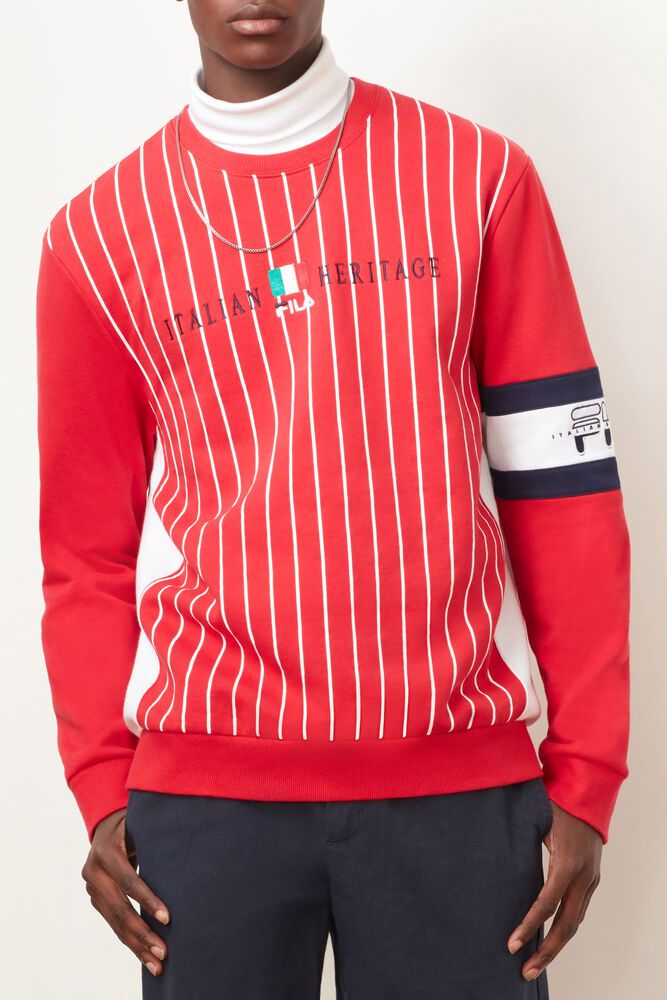 Fila Sweatshirt Mens Red Mikkel Crew - Ireland 30967-UCTA